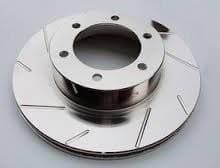 Diamond T Performance Brake Rotor Pair, Chevy/GMC (DTE-T55-075) Slotted, Gray ZRC Finish