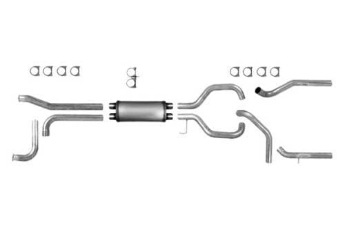 Diamond Eye 3.5" Cat Back Exhaust, Nissan (2007-09) Titan, 5.6L Gas, Split Rear Dual, Aluminized