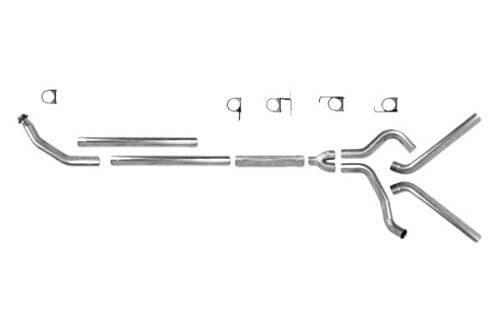 Diamond Eye 4" Turbo Back Exhaust, Dodge (1998.5-02) 2500/3500, 5.9L Cummins 24V, Dual, Aluminized (No Muffler)