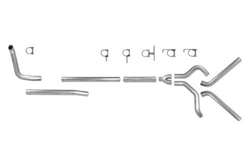 Diamond Eye 4" Turbo Back Exhaust, Ford (1999-03) F250 & F350, 7.3L Power Stroke, Dual, T409 Stainless (No Muffler)