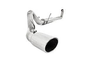 MBRP 4" Turbo Back, Dodge (2003-2004) 2500/3500, 5.9L Cummins, Single Side Exit, T409 Stainless (4WD only)