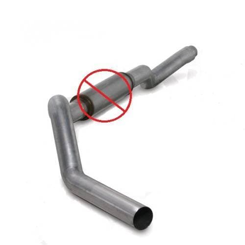 Diamond Eye 5" Cat Back Exhaust, Chevy/GMC (2006-07) 2500-3500HD, 6.6L Duramax, Single, Aluminized (No Muffler)