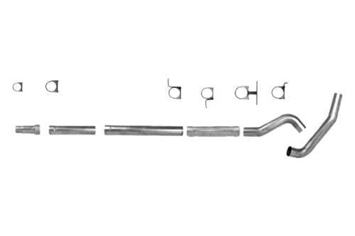 Diamond Eye 5" Cat Back Exhaust, Ford (1994-97.5) F250/F350, 7.3L Power Stroke, Single, Aluminized (No Muffler)