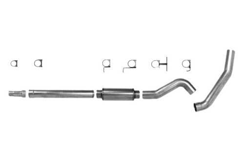 Diamond Eye 5" Cat Back Exhaust, Ford (2003-07) F250/F350, 6.0L Power Stroke, Single, Aluminized