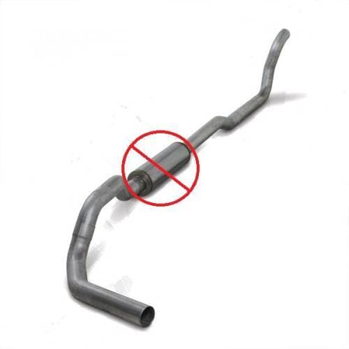 Diamond Eye 4" Turbo Back Exhaust, Dodge (1989-93) 2500/3500, 5.9L Cummins, 4x4, Single, Aluminized (No Muffler)