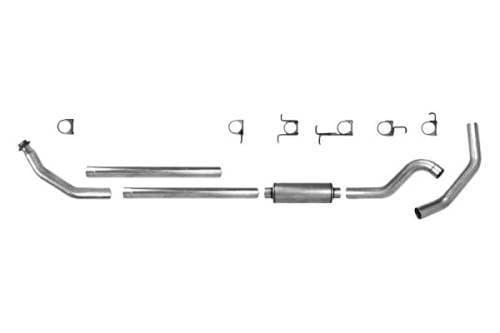 Diamond Eye 4" Turbo Back Exhaust, Dodge (1998.5-02) 2500/3500, 5.9L Cummins, Single, T409 Stainless