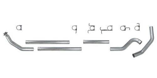 Diamond Eye 4" Turbo Back Exhaust, Dodge (1998.5-02) 2500/3500, 5.9L Cummins, Single, Aluminized (No Muffler)