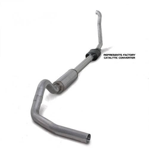 Diamond Eye 4" Turbo Back Exhaust, Ford (1994-97) F250/F350, 7.3L Power Stroke, Single, Aluminized (Retains Cat)
