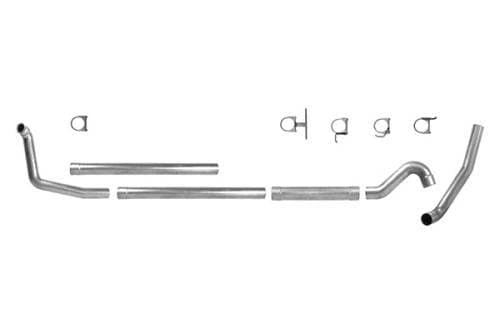 Diamond Eye 4" Turbo Back Exhaust, Ford (1998-03) E-Series Van, 7.3L Power Stroke, Single Exit Aluminized, (No Muffler)