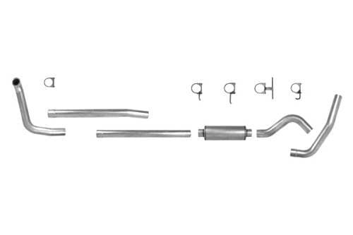 Diamond Eye 4" Turbo Back Exhaust, Ford (1999.5-03) F250 & F350, 7.3L Power Stroke, Single, Aluminized