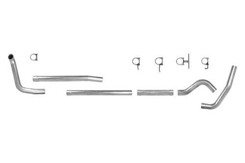 Diamond Eye 4" Turbo Back Exhaust, Ford (1999.5-03) F250 & F350, 7.3L Power Stroke, Single, T409 Stainless (No Muffler)