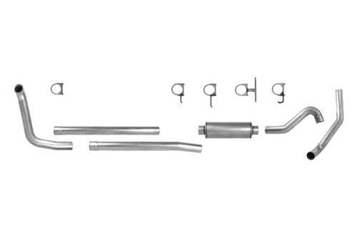 Diamond Eye 4" Turbo Back Exhaust, Ford (1999-03) F250 & F350, 7.3L Power Stroke, Single, Aluminized, Cab & Chassis