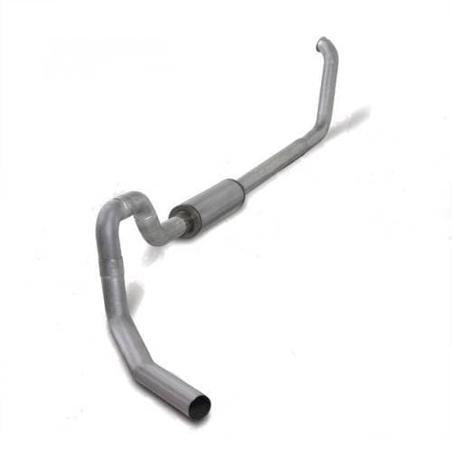 Diamond Eye 4" Turbo Back Exhaust, Ford (1999-03) F550 Rollover, 7.3L Power Stroke, Single, Aluminized