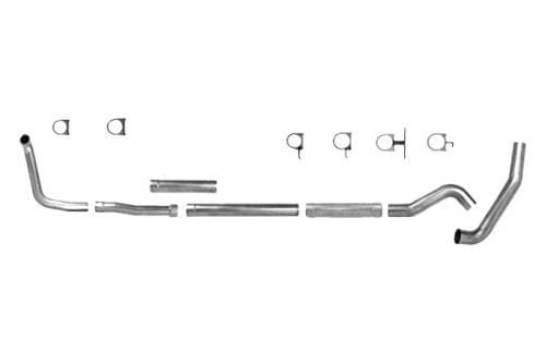 Diamond Eye 5" Turbo Back Exhaust, Ford (2000-03) F250 & F350,  Automatic Only, 7.3L Power Stroke, Single, Aluminized (No Muffler)