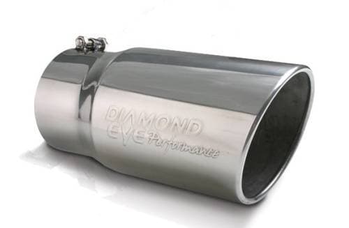 Diamond Eye Performance Exhaust Tip,  5" Inlet - 6" Outlet - 12" Long, Logo Embossed, Stainless Steel