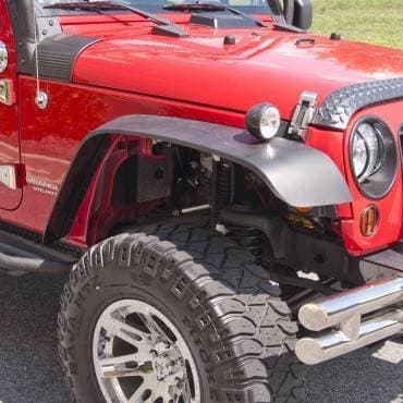 Outland Automotive 4 Piece All Terrain Flat Fender Flare Kit (2007-15) Jeep Wrangler JK