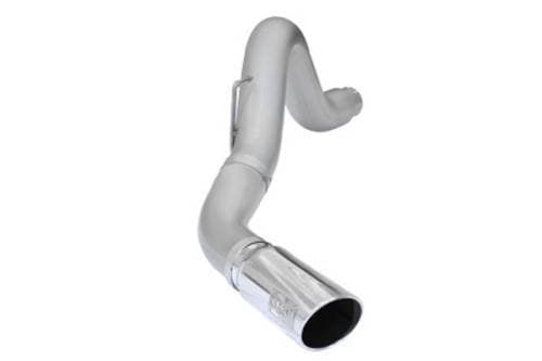 aFe 5" DPF Back Exhaust, Dodge (2013-15) 6.7L Cummins (w/Leaf Spring Suspension), Aluminized Steel, Polished Tip