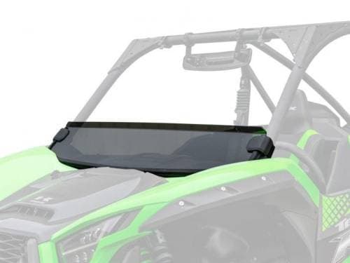 SuperATV Half Windshield for Kawasaki (2020-24) Teryx KRX 1000 (Standard Polycarbonate - Dark Tint)