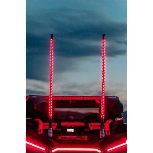 Gorilla Whips, Twisted Silver LED Xtreme, Whips with Wireless Remote 2nd Generation (Pair)