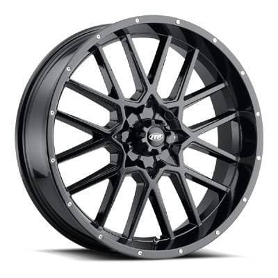 ITP, Hurricane Gloss Black, UTV Wheels - 20x6.5" wheels, (4/137) 4+2.5 Offset