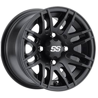 ITP SS316 Matte Black Ops, UTV Wheels - 14x7" wheels, (4/110) 5+2 Offset