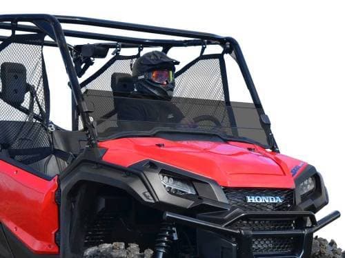 SuperATV Scratch Resistant Half Windshield for Honda (2016-24) Pioneer 1000 (Standard Polycarbonate - Dark Tint)