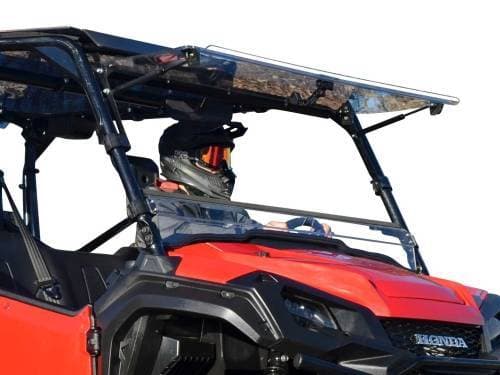 SuperATV Scratch Resistant Flip Windshield for Honda (2016-24) Pioneer 1000