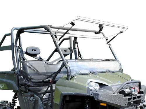 SuperATV Scratch Resistant Flip Windshield for Polaris (2011-14) Ranger 900 Diesel