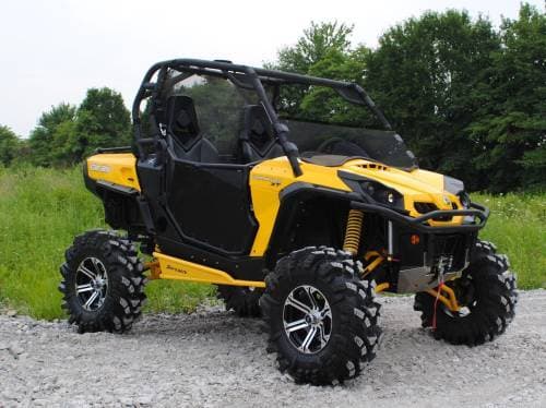 SuperATV Half Windshield for Can-Am (2011-20) Commander (Standard Polycarbonate - Dark Tint)