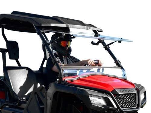 SuperATV Scratch Resistant Flip Windshield for Honda (2015-24) Pioneer 500