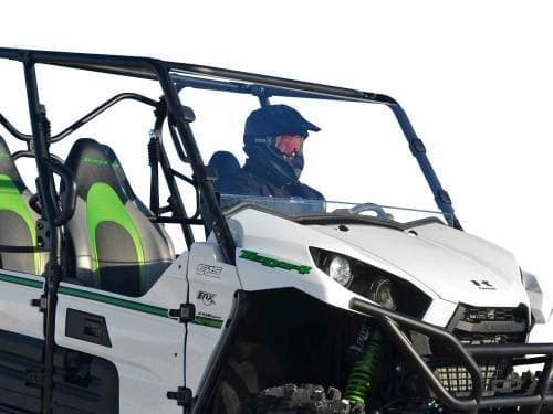 SuperATV Full Windshield for Kawasaki (2016-24) Teryx 800 (Scratch Resistant Polycarbonate - Clear)