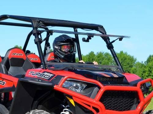 SuperATV Scratch Resistant Flip Windshield for Polaris (2017-18) RZR S 1000 (w/ Ride Command)