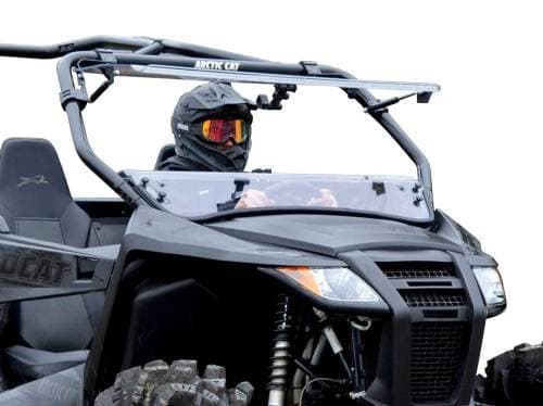 SuperATV Scratch Resistant Flip Windshield for Arctic Cat (2014-24) Wildcat Trail