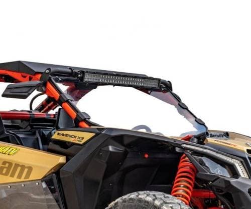 SuperATV Full Windshield for Can-Am (2017-24) Maverick X3 (Standard Polycarbonate -Clear, Machines w/out Factory Intrusion Bar)