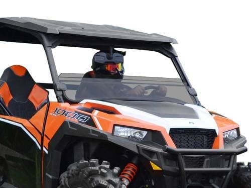SuperATV Half Windshield for Polaris (2016-24) General (Scratch Resistant Polycarbonate - Light Tint)