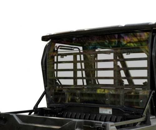 SuperATV Rear Windshield for Kawasaki (2015-24) Mule Pro-FXT (Standard Polycarbonate - Light Tint)