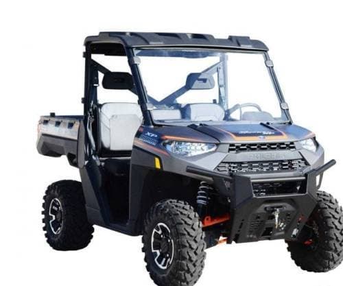 SuperATV Full Windshield for Polaris (2020-24) Ranger 1000 (Standard Polycarbonate- Clear)