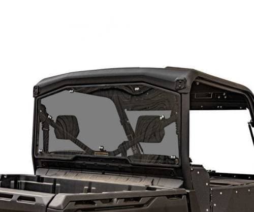 SuperATV Rear Windshield for Can-Am (2016-24) Defender (Standard Polycarbonate - Dark Tint)