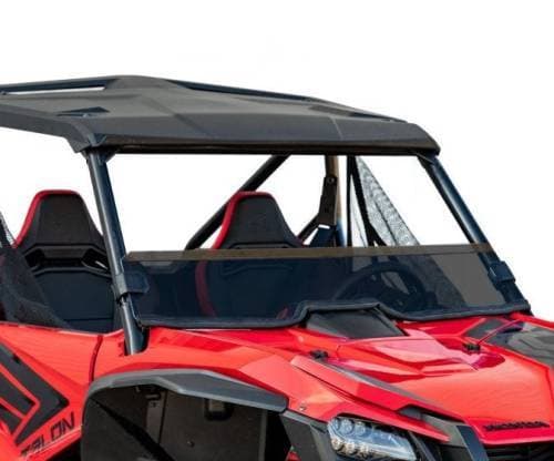 SuperATV Half Windshield for Honda (2019-24) Talon 1000 (Scratch Resistant - Dark Tint)
