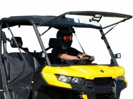 SuperATV Scratch Resistant Flip Windshield for Can-Am (2016-24) Defender