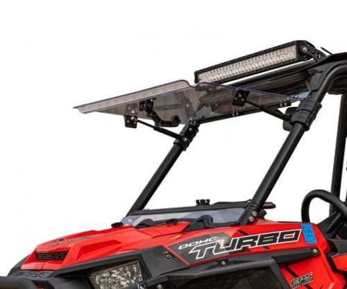 SuperATV Scratch Resistant Flip Windshield for Polaris (2016-20) RZR S 1000 (Without Ride Command)