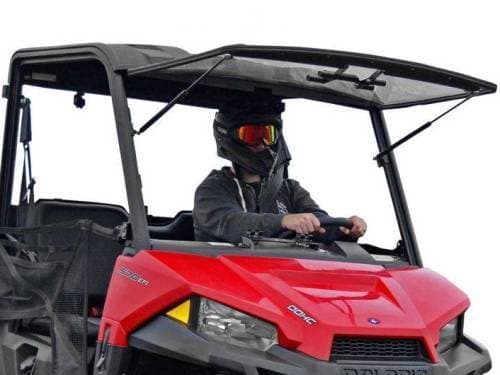 SuperATV Scratch Resistant Flip Windshield for Polaris (2015-24) Ranger Midsize