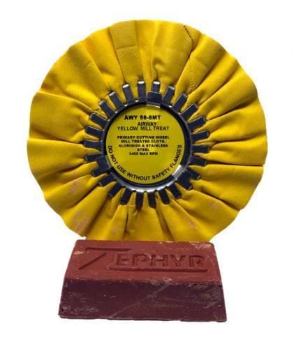 Yellow Primary Cut 8" Airway Buff with 1 lb. Tripoli Bar