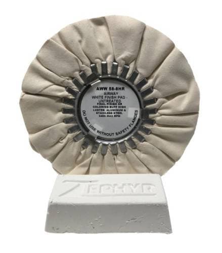 White Untreated Finish Airway 8" with 1 lb White Bar