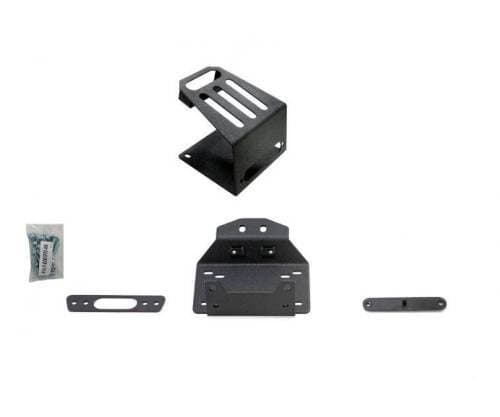 SuperATV Winch Mount for Polaris (2018-21) RZR XP Turbo S (Mounts to SuperATV Bumper)