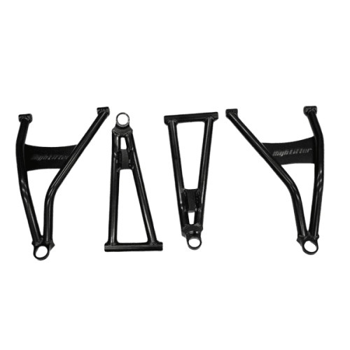 High Lifter, Front Forward Upper & Lower Control Arms Honda Pioneer 1000, With Preinstalled Ball Joints (Deluxe & LE models) *Black*