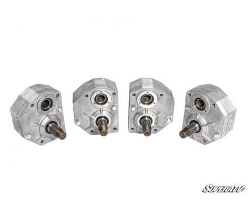 SuperATV 4" Portal Gear Lift for Polaris (2020-24) General XP 1000 (Single Idler, Cast Housing, 30% Gear Reduction, 4 Seat, Include Stiffener)