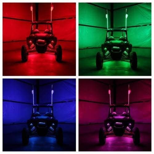 Gorilla Whips, 3' LED Whip Xtreme Pair of Whips with Mounted Wired Remote