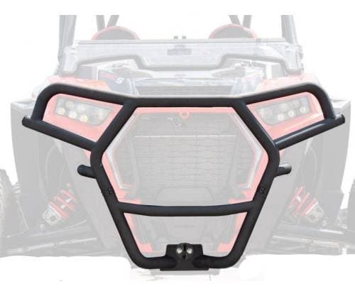 SuperATV Front Bumper for Polaris (2018-21) RZR XP Turbo S (w/out Winch Mount, w/out Winch, Black)