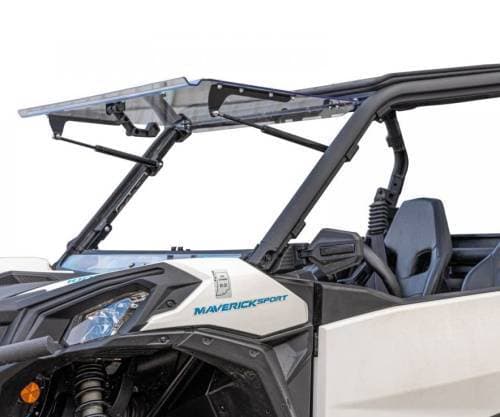 SuperATV Scratch Resistant Flip Windshield for Can-Am (2018-24) Maverick Trail
